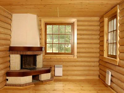 Отопление деревянного дома дровами - как вариант камин