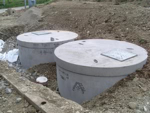 схема канализации из бетонных колец