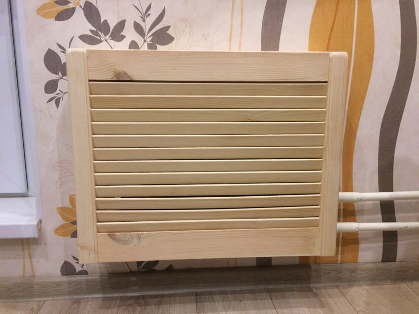 Деревянный экран для радиатора отопления