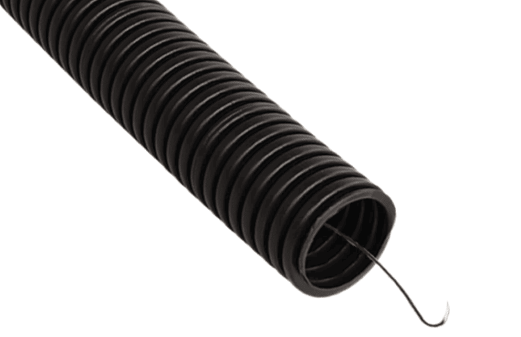 Выбирая изделие, оснащенное зондом для протяжки кабеля, можно значительно облегчить размещение проводов внутри трубы