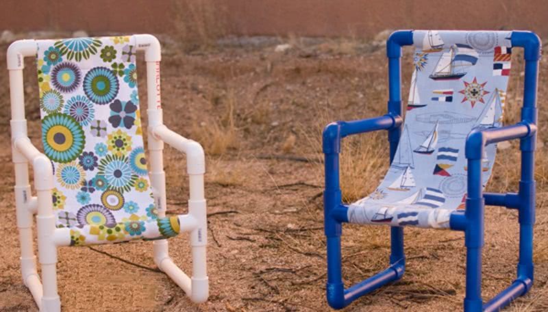 Детская мебель из труб ПВХ получается легкой и прочной