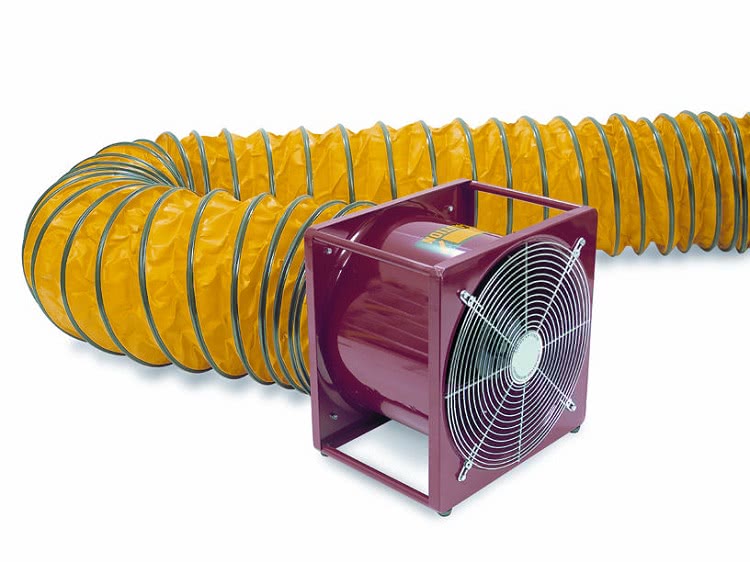 Вентилятор для принудительной вытяжки или подачи воздуха выбирается в зависимости от размера труб и протяженности системы