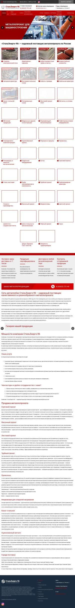 Предпросмотр для birobidzhan.stalenergo-96.ru — СтальЭнерго-96 филиал Биробиджанский
