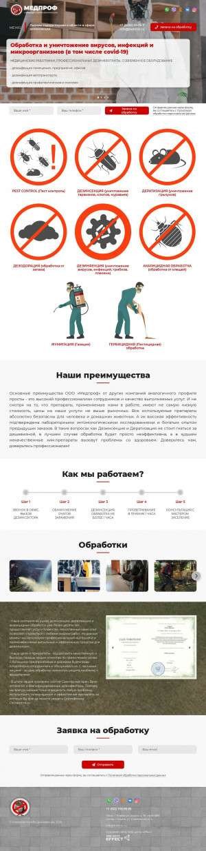 Предпросмотр для dezkirov.ru — Служба Дезинфекции Медпроф