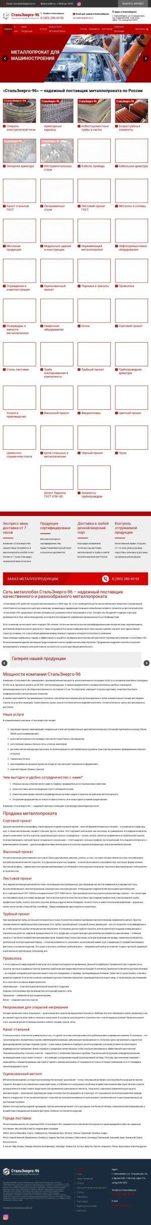 Предпросмотр для novosibirsk.stalenergo-96.ru — СтальЭнерго-96 Новосибирск