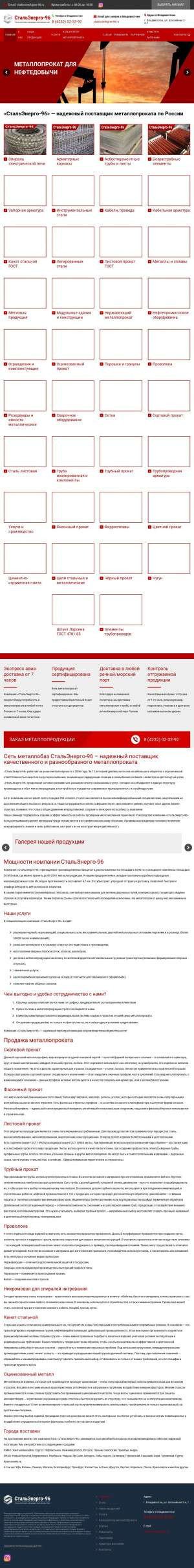 Предпросмотр для vladivostok.stalenergo-96.ru — СтальЭнерго-96 филиал Дальний Восток